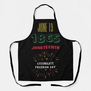Tablier 19 juin 1865 Juneteenth Histoire noire Feux d'arti