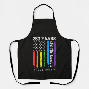 Tablier 250 Ans de Drapeau de Fierté LGBT Américain 250e A