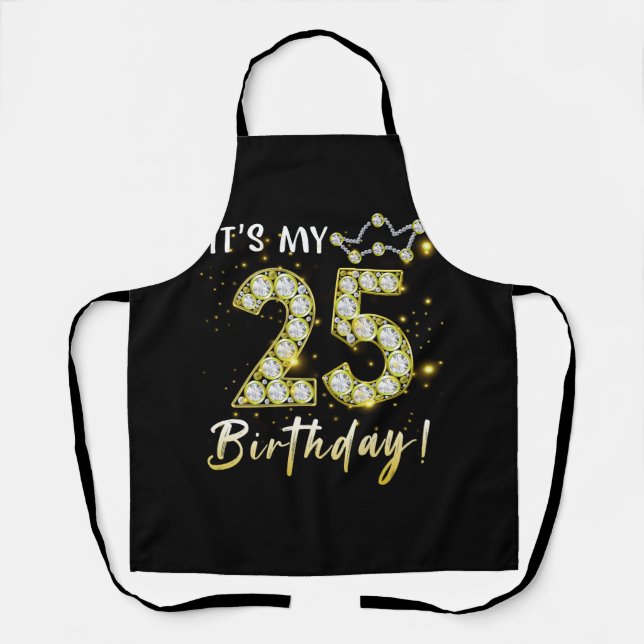Tablier 25 ans C_s mon anniversaire 25e anniversaire Diamo (Recto)