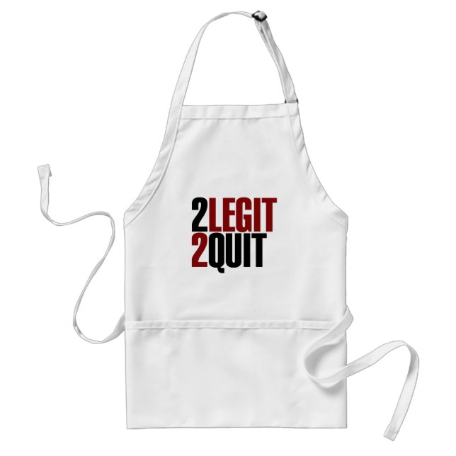 Tablier 2 Legit 2 Quit Funny 80s (Devant)
