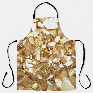 Tablier 3D abstraite texture or cristal.