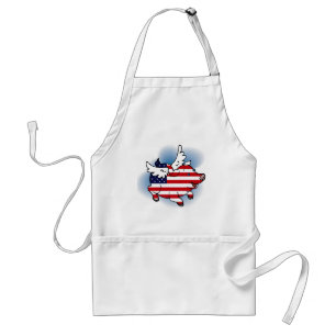 Tablier 4 juillet/ 4 juillet Patriotique Volant Cochon BBQ