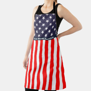 Tablier 4 juillet américain drapeau Dieu béni l'Amérique