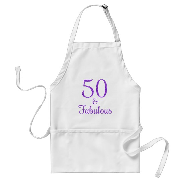 Tablier 50 et fabuleuse Parties scintillant violette (Devant)