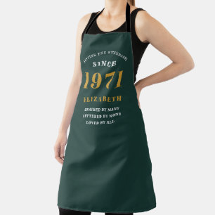 Tablier 50e anniversaire 1971 L'or vert pour sa personnali