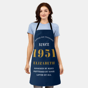 Tablier 70e anniversaire 1951 Blue Gold Lady's