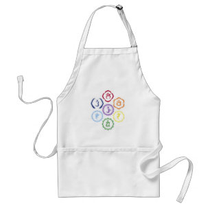 Tablier 7 chakras en cercle