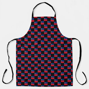 Tablier à damiers Motif du drapeau du Liechtenstein