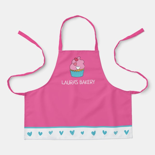 Tablier à gâteau personnalisé pour filles (Recto)