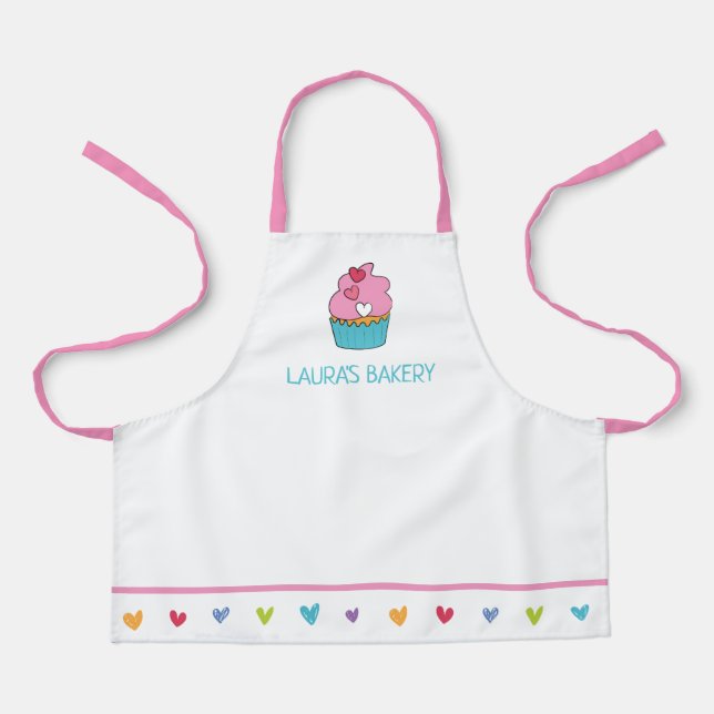 Tablier à gâteau personnalisé pour filles (Recto)