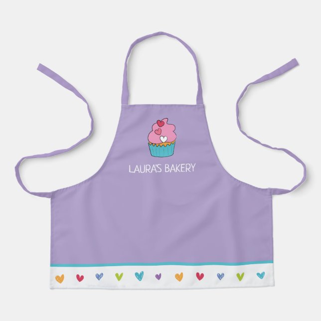 Tablier à gâteau personnalisé pour filles (Recto)