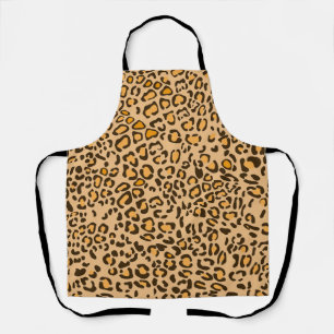 Tablier à motif classique de fourrure de léopard