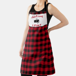Tablier à Motif noir et rouge de Buffalo Cuisiné