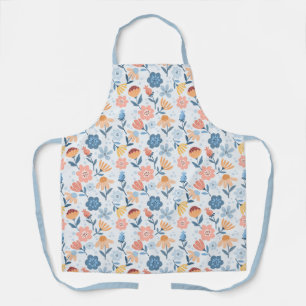 Tablier à motifs floraux jouant