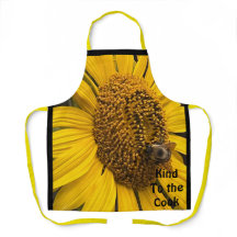 Abee Kind to the Cook Sunflower and Bumblebee Apro