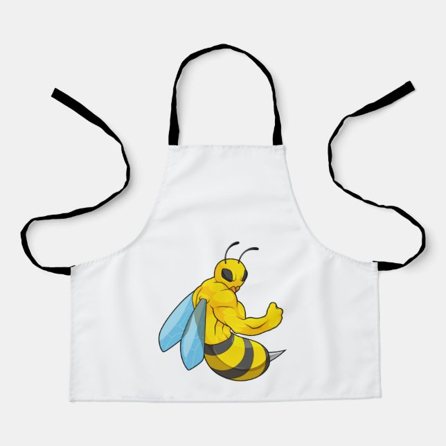 Tablier Abeille comme culturiste (Recto)