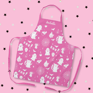 Tablier Abricot rose personnalisé Halloween mignon et effr