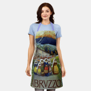 Tablier Abruzzes Italie Poster Vintage voyage Art avec fem