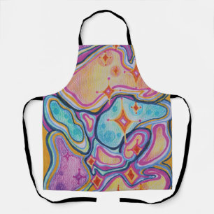 Tablier abstrait coloré