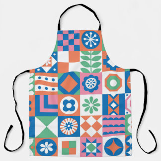 Tablier Abstrait Floral Scandinavian Folk Motif