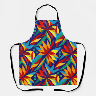 Tablier Abstrait Géométrique Tropical Multicolore Vibrant 