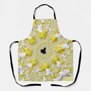 Tablier Abstrait jaune doré symétrique fractal