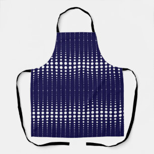 Tablier Abstrait moderne design marine lignes blanches poi