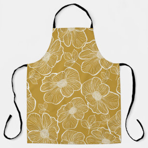 Tablier Abstrait motif floral transparent. Arrière-groupe 