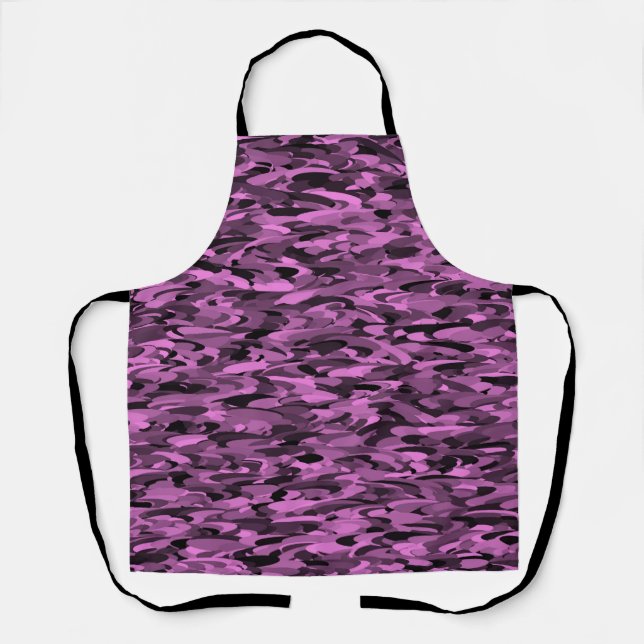 Tablier Abstrait Motif violet noir (Recto)