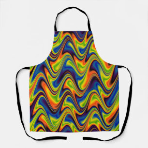 Tablier Abstrait multicolore ondulé