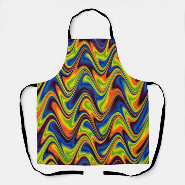 Tablier Abstrait multicolore ondulé (Recto)