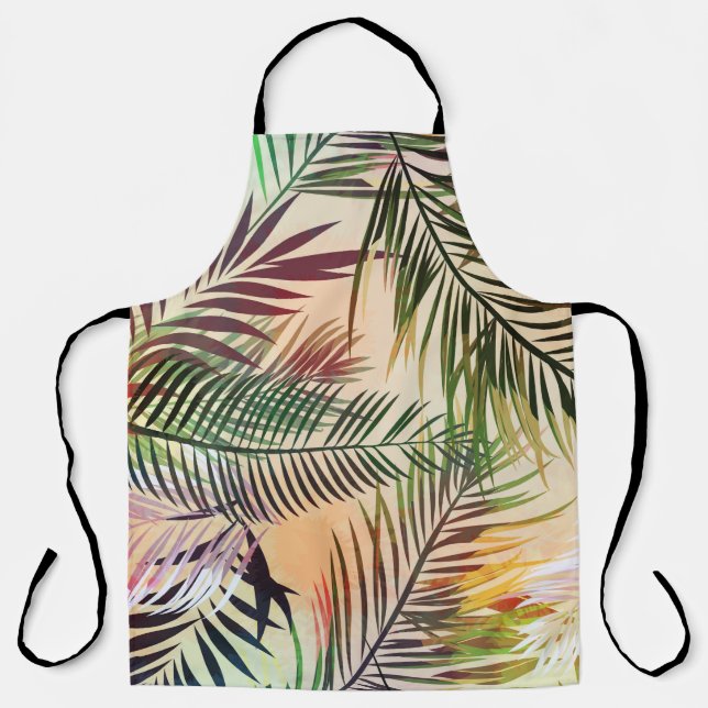 Tablier Abstrait plante tropical motif. Illustration vinta (Recto)