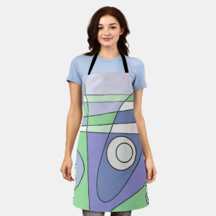 Tablier Abstrait surf vert pourpre