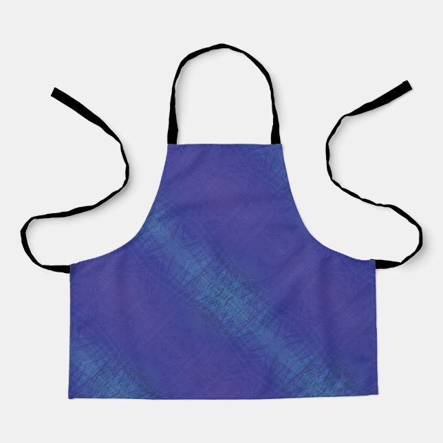 Tablier Acceptation | Motif de Blue Indigo Violet Shibori (Recto)