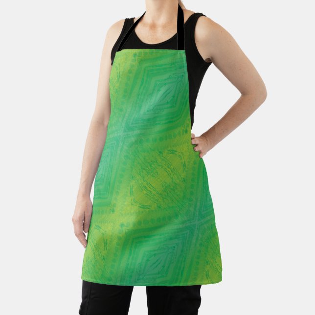 Tablier Acceptation | Motif de Shibori jaune bleu (Insitu)