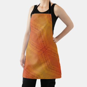 Tablier Acceptation   Motif de Shibori rouge orange jaune