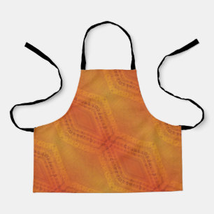 Tablier Acceptation   Motif de Shibori rouge orange jaune