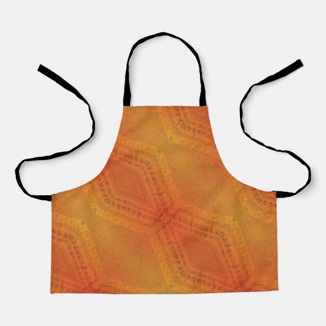 Tablier Acceptation | Motif de Shibori rouge orange jaune (Recto)