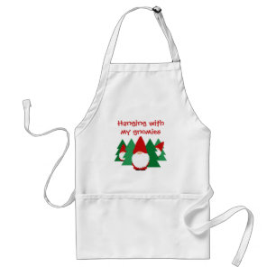 Tablier Accrocher avec mes gnomes drôle cuisine de Noël
