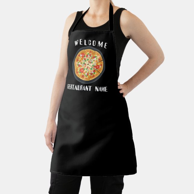 Tablier Accueil moderne Pizza fruits de mer Personnaliser  (Insitu)