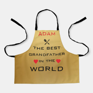 Tablier Adam le meilleur grand-père du monde or