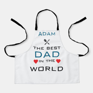 Tablier Adam le meilleur papa du monde blanc
