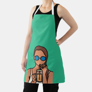 Tablier ado moderne de thé à bulles pour filles