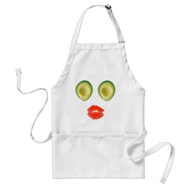 Tablier Adorable Avocado Visage pour Rosa (Devant)