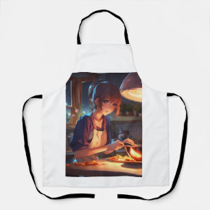 Tablier Adorable Chef Anime Apron - Cute Girl Cuisine Fun"