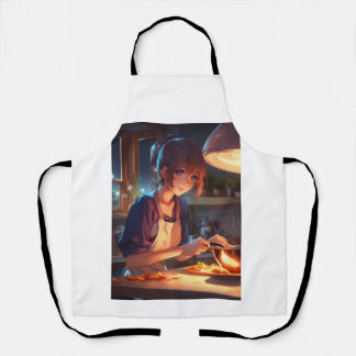 Tablier Adorable Chef Anime Apron - Cute Girl Cuisine Fun"