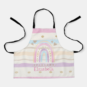 Tablier Adorable Magique coloré arc-en-ciel rayé