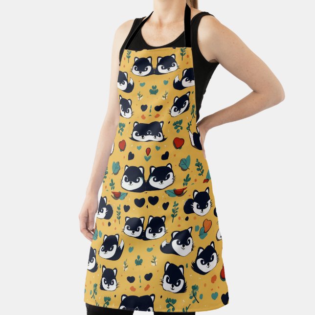 Tablier Adorable Petit Motif de Skunk Apron (Insitu)