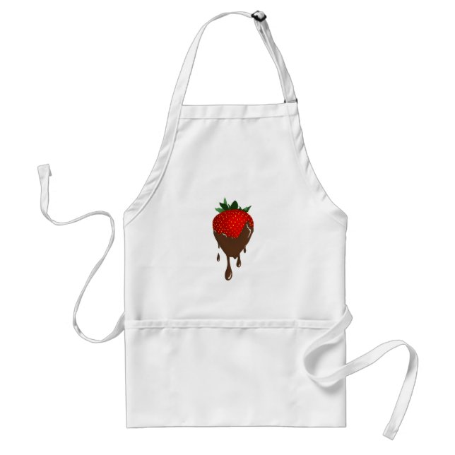 tablier adulte de fraise de chocolat (Devant)
