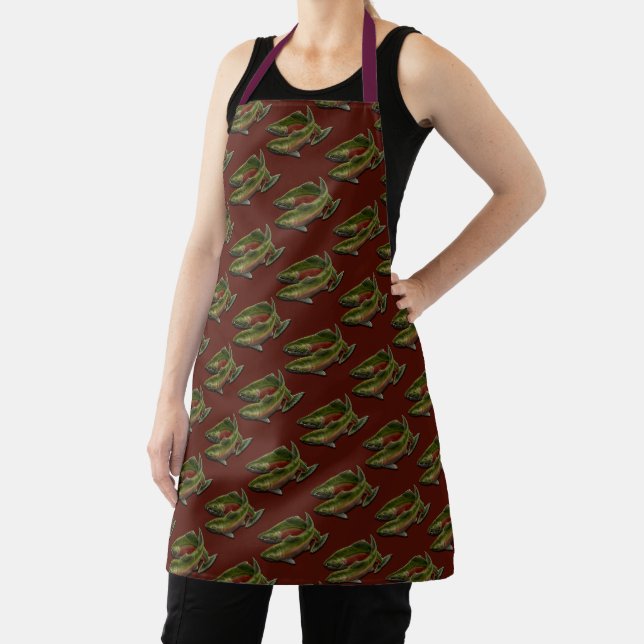 Tablier Aéroport de pêche Coho Saumon Poisson Art Aprons & (Insitu)